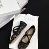 DIOR Very Dior Ballet Flat Transparent Mesh Embroidered with Black Millefiori Motif