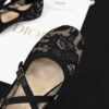 DIOR Very Dior Ballet Flat Transparent Mesh Embroidered with Black Millefiori Motif