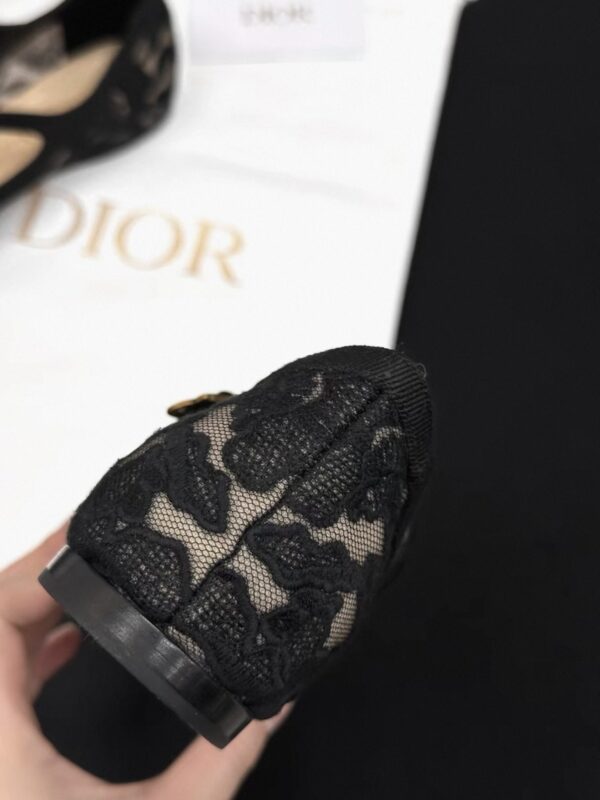 DIOR Very Dior Ballet Flat Transparent Mesh Embroidered with Black Millefiori Motif