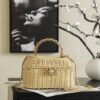chanel vanity rattan bag