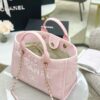 CHANEL Small Deauville Shopping Tote Light Pink Canvas