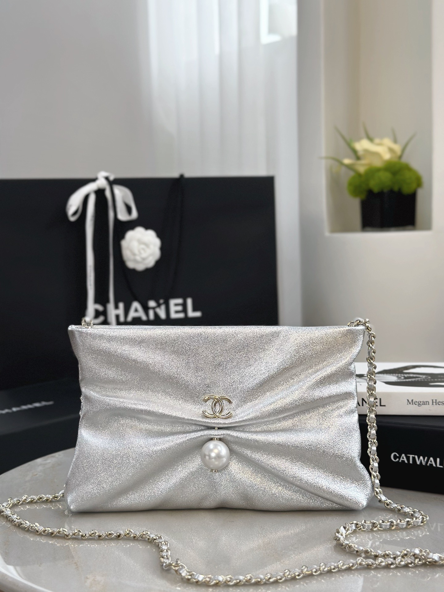 IMG_1626-1 CHANEL clutch bag with pearl - 图片 2