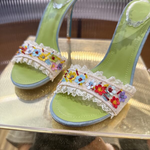 RENE CAOVILLA 26ss Jeweled BLOOM SANDAL 105