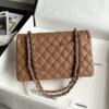 CHANEL Caramel Classique Flap Medium Handbag Caviar Leather