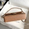 CHANEL Caramel Classique Flap Medium Handbag Caviar Leather