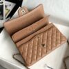 CHANEL Caramel Classique Flap Medium Handbag Caviar Leather