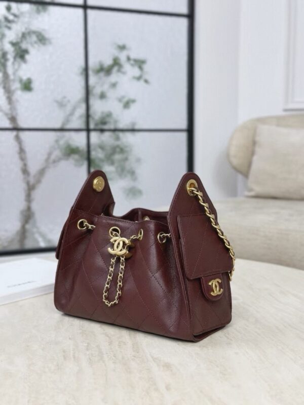 CHANEL 25bag Calfskin Burgundy MINI