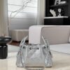 CHANEL 25Bag Calfskin in Light Metallie Silver
