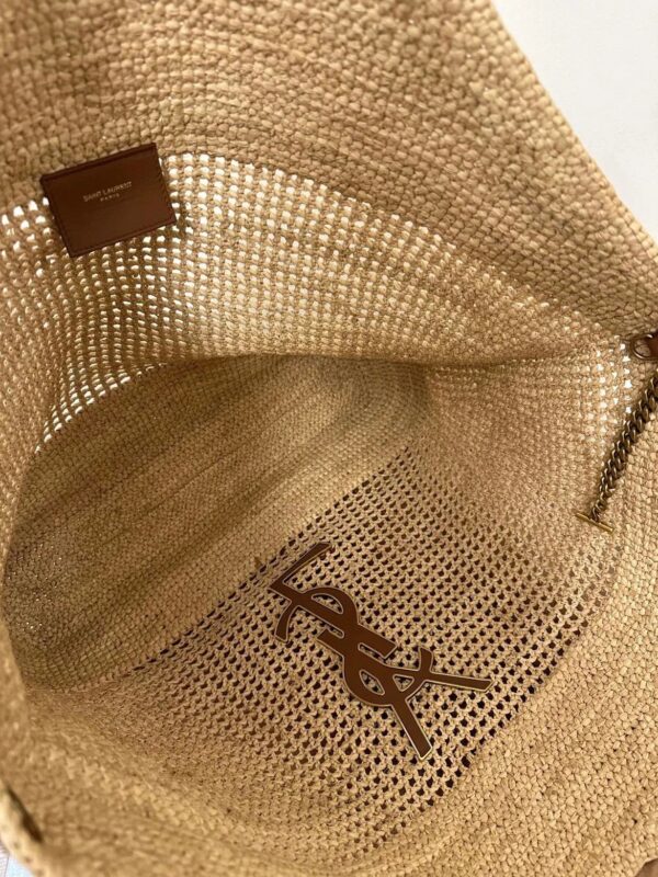 ysl icare in raffia tote