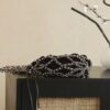 Chanel Métiers d’Art Runway black embellished tweed & leather chain link net bag with gold hardware