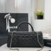 CHANEL Maxi Coco Handle Long Flap Bag Black