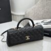 CHANEL Maxi Coco Handle Long Flap Bag Black
