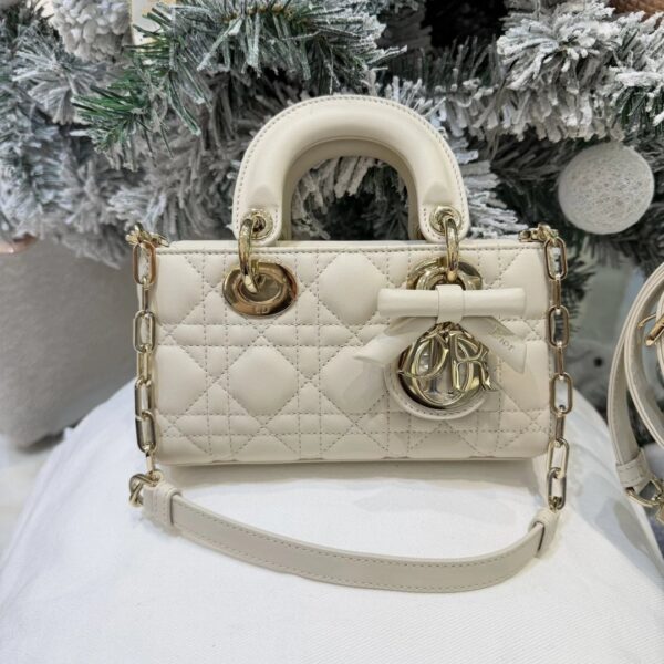 DIOR Mini Lady D-Joy Bag Craie Cannage Lambskin