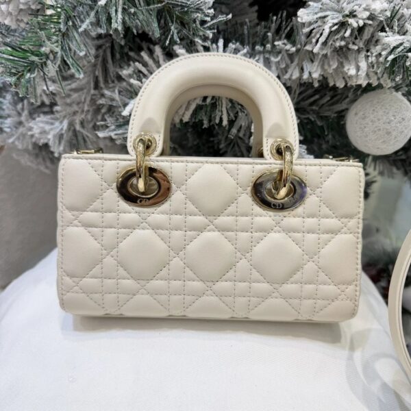 DIOR Mini Lady D-Joy Bag Craie Cannage Lambskin
