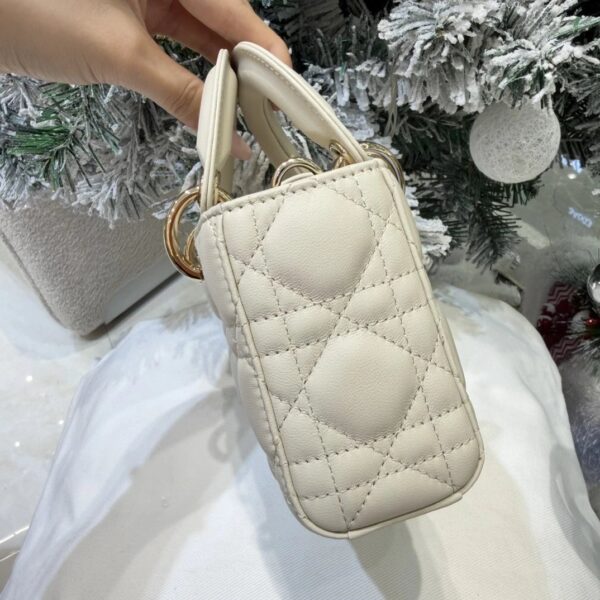 DIOR Mini Lady D-Joy Bag Craie Cannage Lambskin