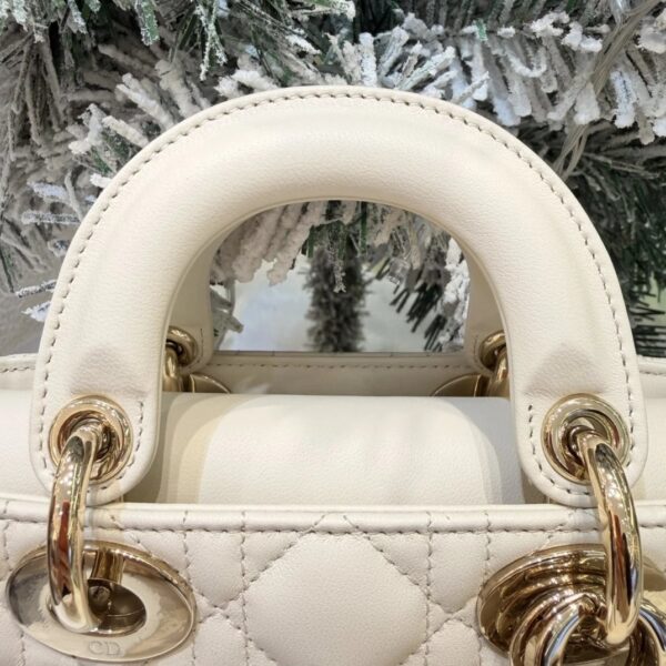 DIOR Mini Lady D-Joy Bag Craie Cannage Lambskin