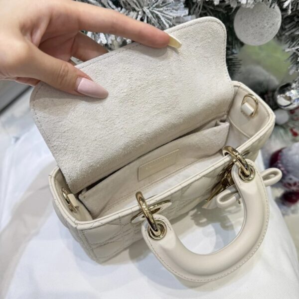 DIOR Mini Lady D-Joy Bag Craie Cannage Lambskin