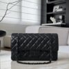 chanel so black medium lambskin flap bag