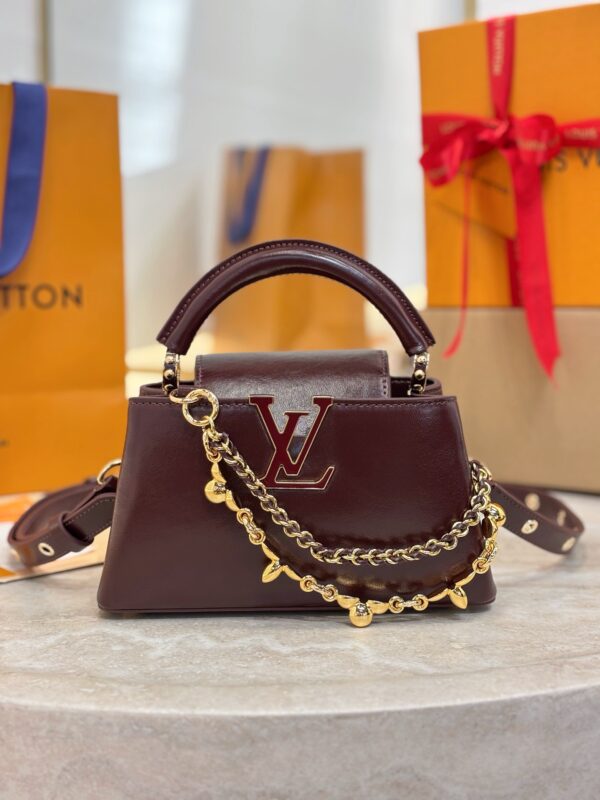 LV Capucines East-West Mini Grenat Red M25473