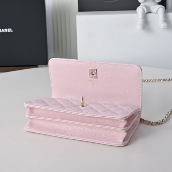 CHANEL Wallet on Chain Grained Calfskin Imitation Pearl