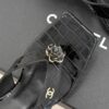CHANEL Crocodile Embossed Patent Calfskin Mules
