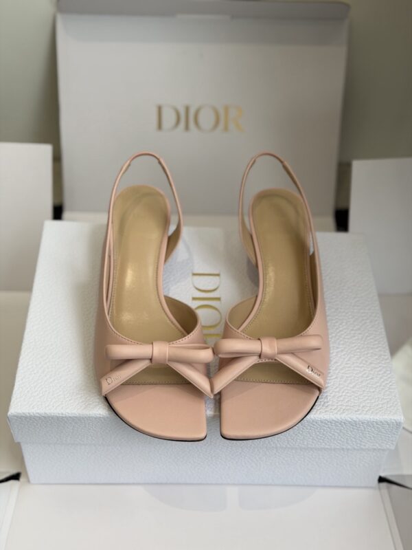 Dior Bow Heeled Slingback Sandal