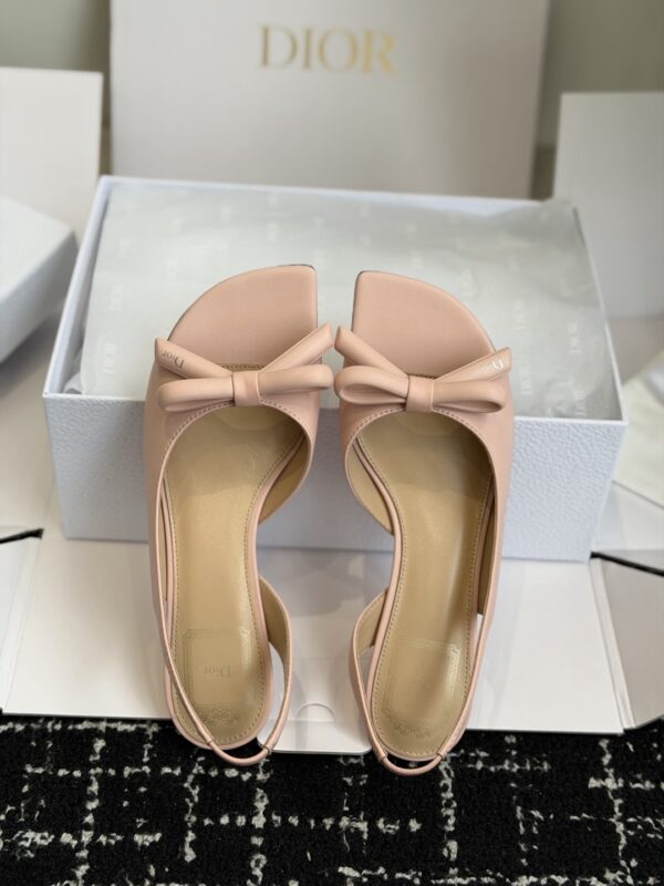Dior Bow Heeled Slingback Sandal