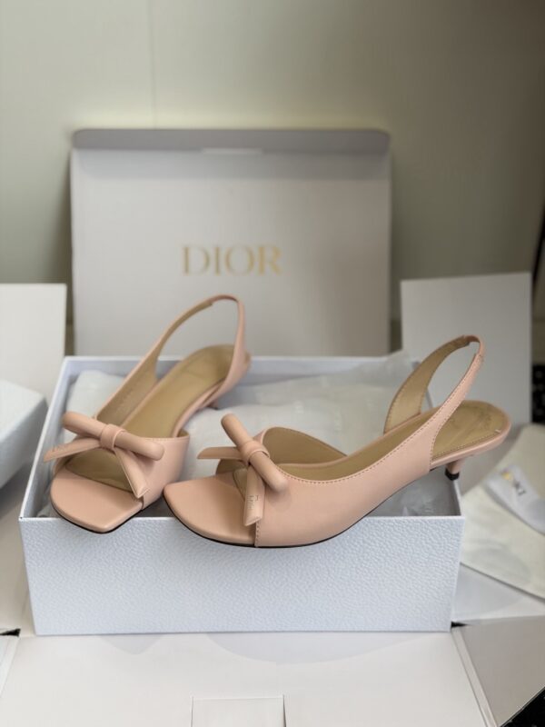 Dior Bow Heeled Slingback Sandal