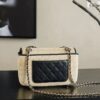 CHANEL Small Flap Bag Braided Straw, Lambskin