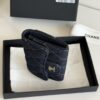 CHANEL Classic Card Holder Denim Dark Blue & Orange