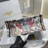 dior canvas embroidered medium book tote white multicolor