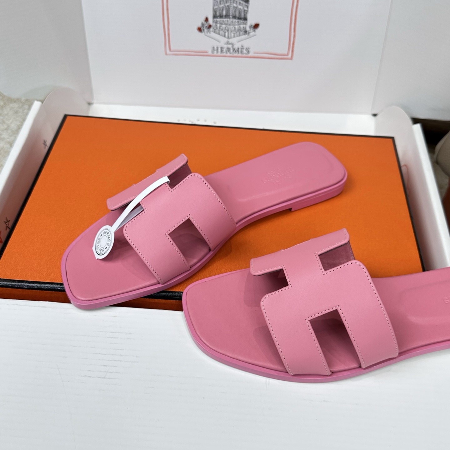 IMG_2377 Hermès Oran Sandal Calfskin Rose Pétale - 图片 5