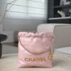 CHANEL MINI Shiny Calfskin Quilted 22bag Pink