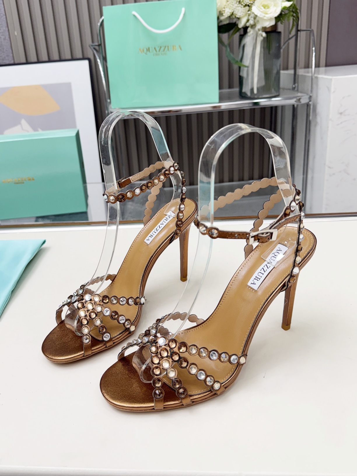 IMG_2552 Aquazzura Tequila 85 embellished leather sandals - 图片 3