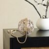 CHANEL Gold Metal Strass Crystal Sphere Minaudiere Clutch