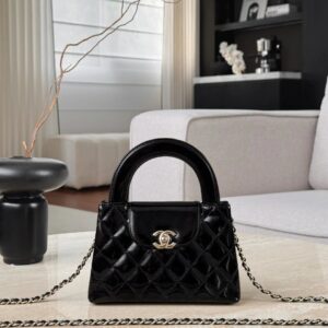 CHANEL Mirror calfskin Kelly Handle Bag