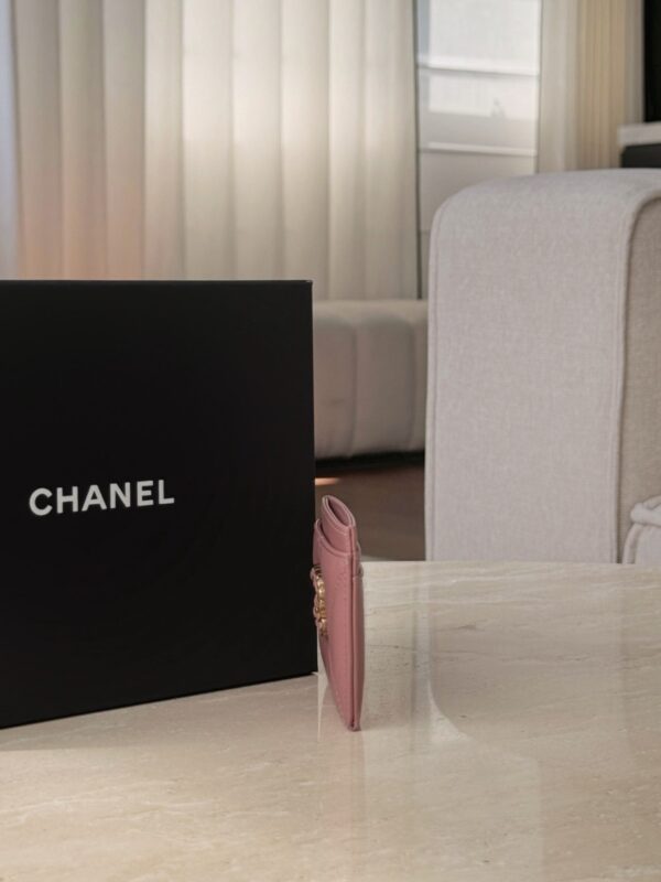CHANEL Lambskin Quilted 19 Card Holder