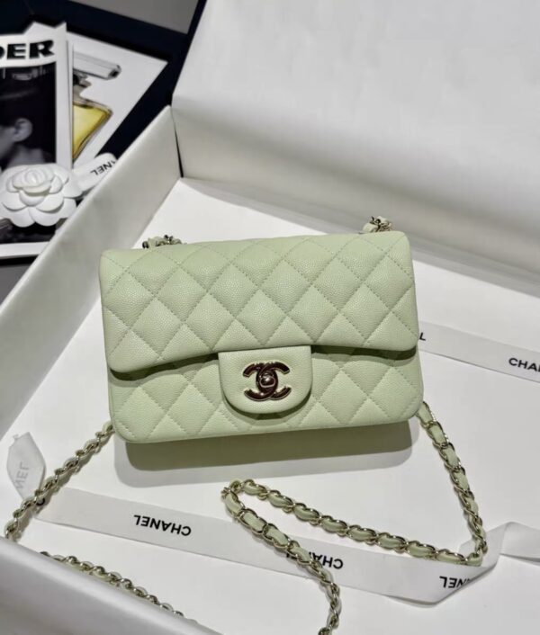 CHANEL Mini Classic Handbag Caviar Leather 20CM-Curated Rare Colors