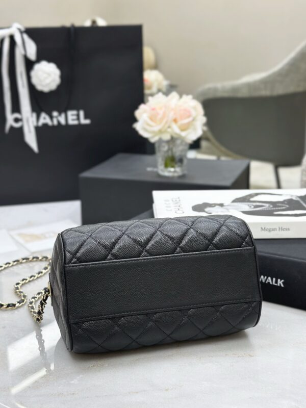 CHANEL 25P Caviar Leather Bowling Bag