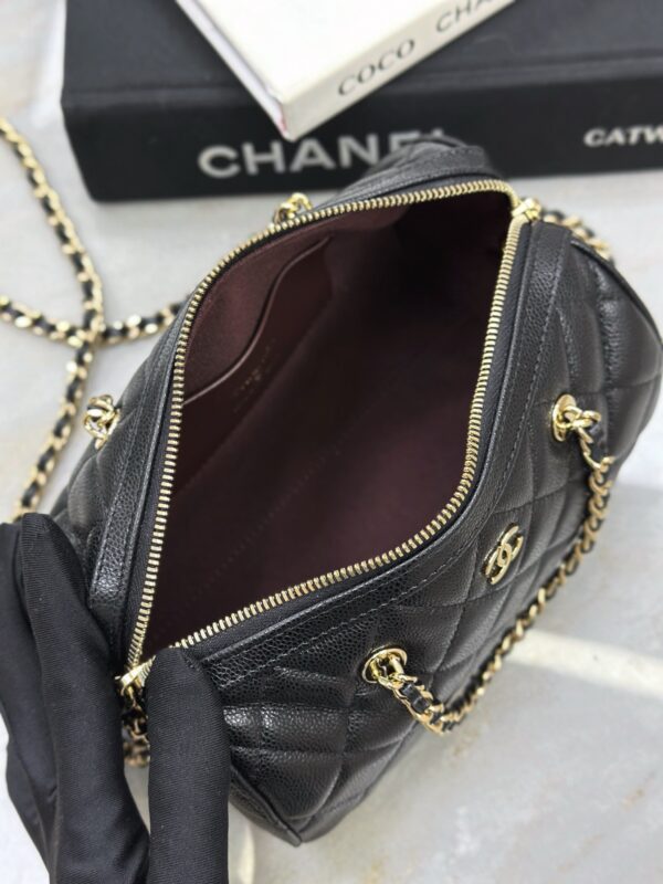 CHANEL 25P Caviar Leather Bowling Bag