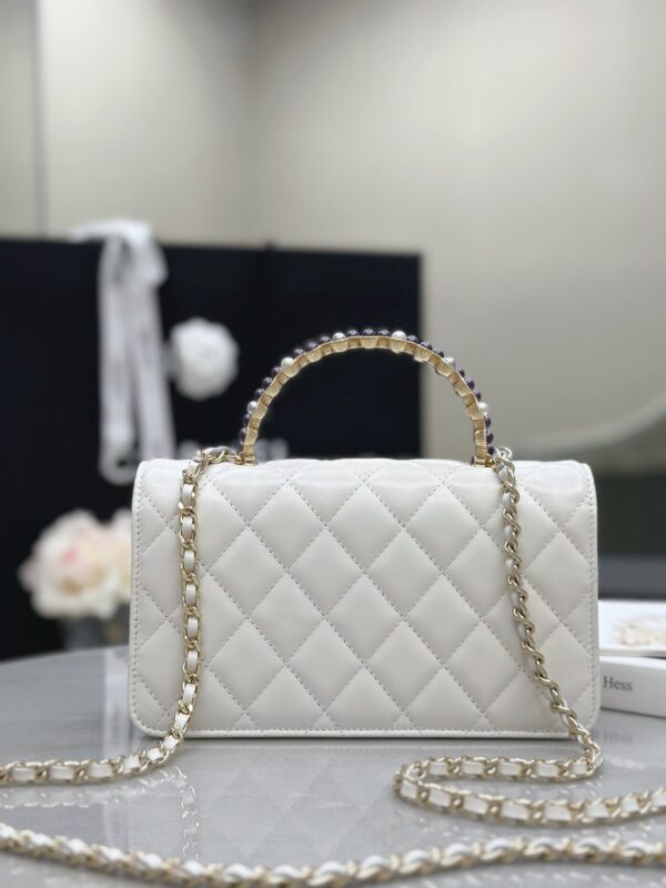 CHANEL Pearl-Embellished WOC Flap Bag