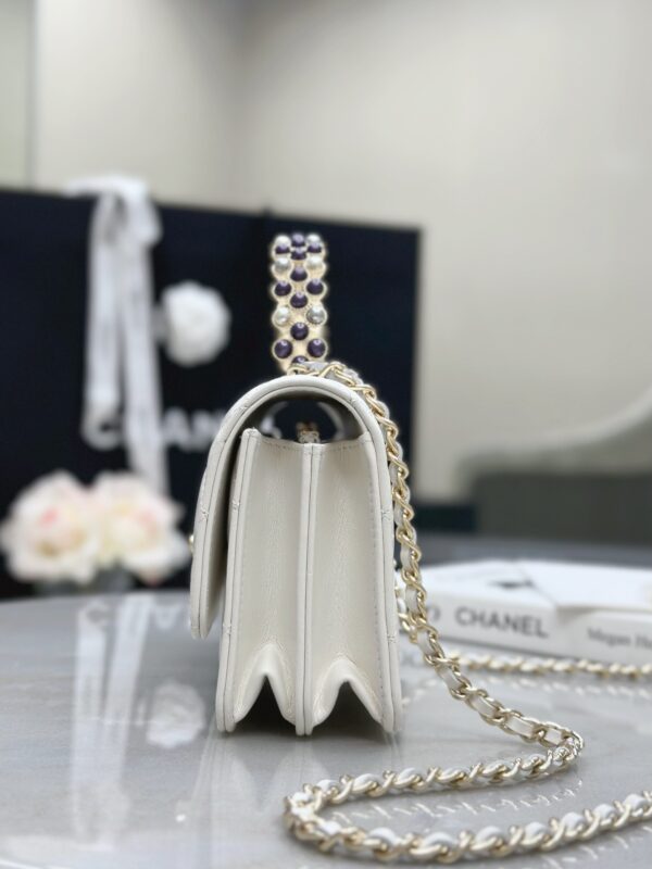 CHANEL Pearl-Embellished WOC Flap Bag