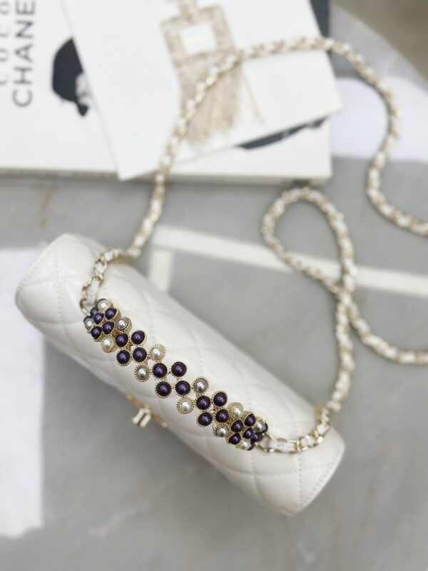 CHANEL Pearl-Embellished WOC Flap Bag