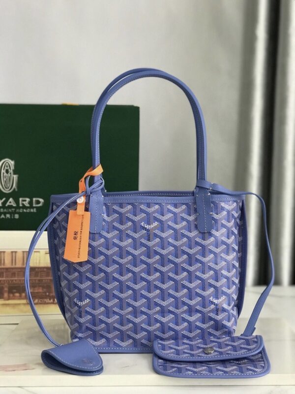 GOYARD Limited Edition Iris Goyardine Canvas and Chevroches Calfskin Saint Louis