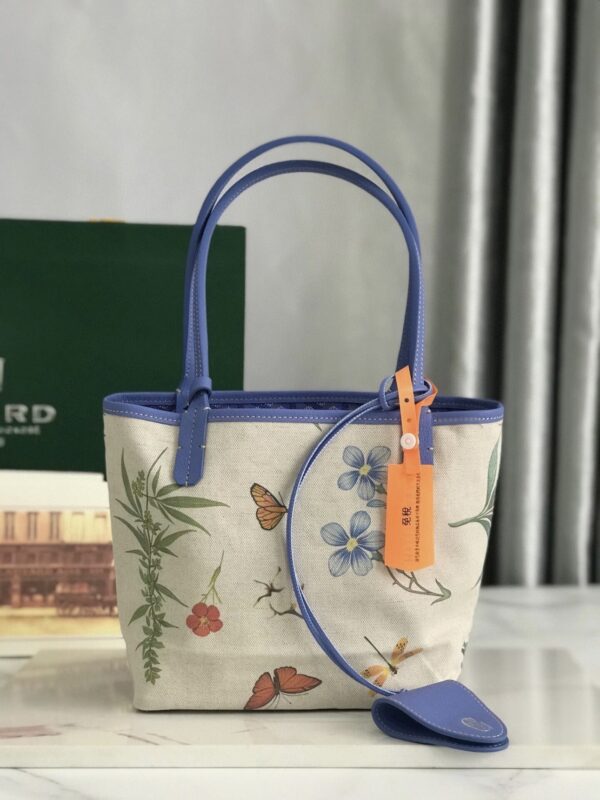 GOYARD Limited Edition Iris Goyardine Canvas and Chevroches Calfskin Saint Louis