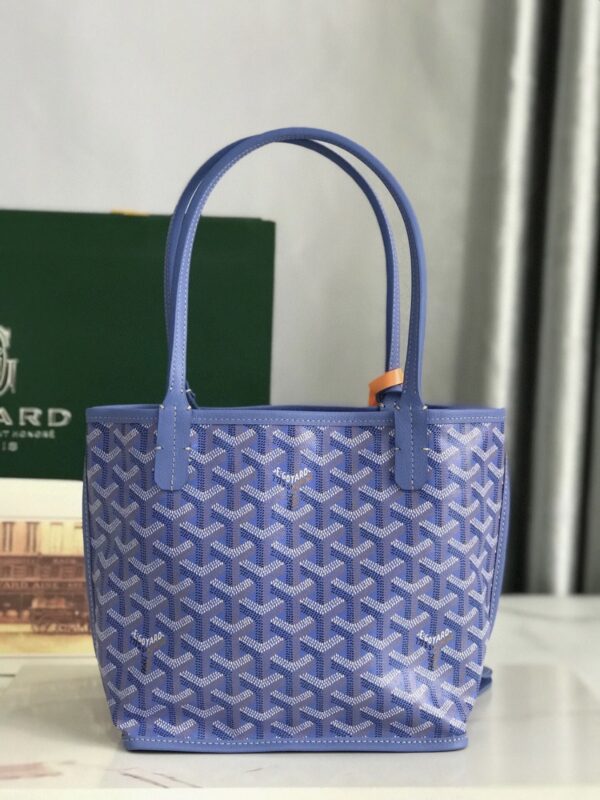 GOYARD Limited Edition Iris Goyardine Canvas and Chevroches Calfskin Saint Louis