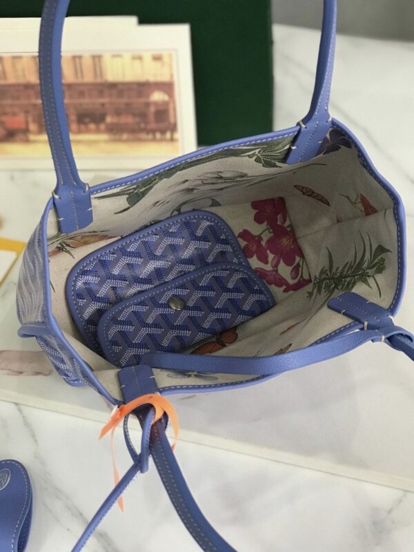 GOYARD Limited Edition Iris Goyardine Canvas and Chevroches Calfskin Saint Louis