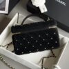 CHANEL Vanity with Chain Velvet Diamanté