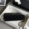 CHANEL Vanity with Chain Velvet Diamanté