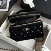 CHANEL Vanity with Chain Velvet Diamanté